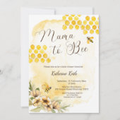 Mama to Bee Baby shower Invitation Kaart (Voorkant)