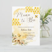 Mama to Bee Baby shower Invitation Kaart (Staand voorkant)