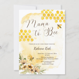 Mama to Bee Baby shower Invitation Kaart