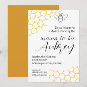 Mama-to-bee Baby shower Kaart (Voorkant / Achterkant)