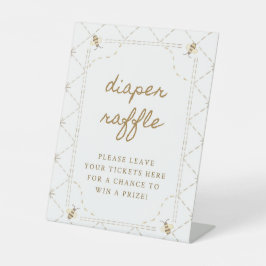 Mama To Bee Baby shower Luier Raffle Teken Reclamebord Met Voetstuk