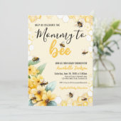 Mama to BEE Baby shower Party Kaart (Staand voorkant)