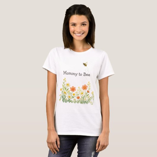 Mama to Bee Baby shower T-shirt (Voorkant volledig)