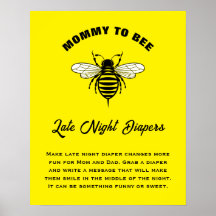 Mama to Bee Baby shower trendy late night luiers