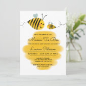 Mama to Bee Baby Shower Uitnodiging | Hommeltje (Staand voorkant)