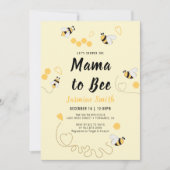 Mama to Bee Black Yellow Honey Baby shower Kaart (Voorkant)