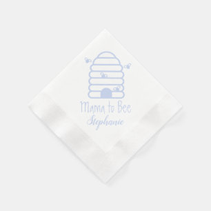 Mama to Bee Blauwe Hive Baby Shower Servetten