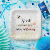 Mama-to-Bee Bloemen Baby Meisje Douche Papieren Bordje (Feest)