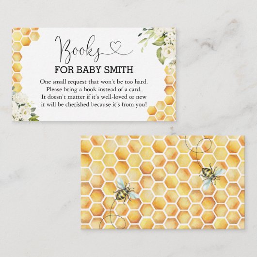 Mama to Bee Books for Baby shower Enclosure Kaart (Voorkant / Achterkant)