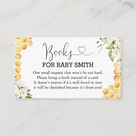 Mama to Bee Books for Baby shower Enclosure Kaart (Voorkant)