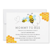 Mama To Bee Chevron Baby shower Uitnodiging
