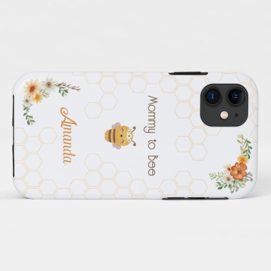 Mama to bee Cute Personalized Case-Mate iPhone Case (Achterkant (horizontaal))