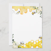 Mama to Bee Floral Baby shower Invitation Kaart (Achterkant)