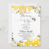 Mama to Bee Floral Baby shower Kaart (Voorkant)