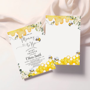 Mama to Bee Floral Baby shower Kaart