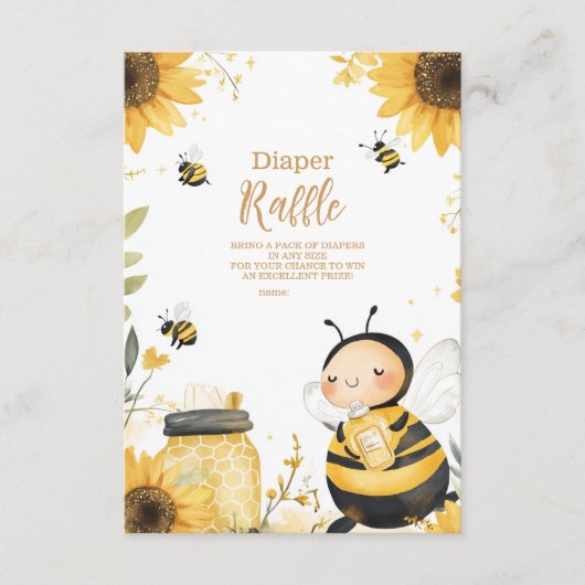 Mama to Bee Floral Diapper Raffle Informatiekaartje (Voorkant)