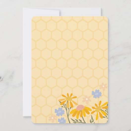 Mama to Bee floral Geslachtsneutraal Baby shower Kaart (Achterkant)