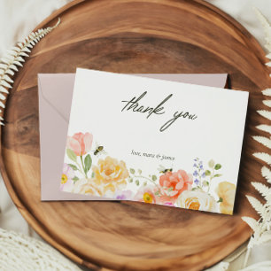 Mama to Bee Floral Waterverf Flat Dank u Kaart