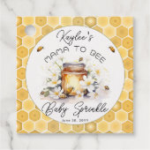 Mama to Bee Flowers and Bees Honey Baby Sprinkle Bedankjes Labels (Voorkant)