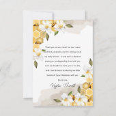 Mama to Bee Flowers and bijes Honey Baby shower Bedankkaart (Achterkant)