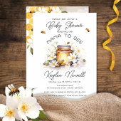 Mama to Bee Flowers and bijes Honey Baby shower Kaart