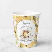 Mama to Bee Flowers and bijes Honey Baby shower Papieren Bekers (Achterkant)