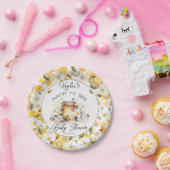 Mama to Bee Flowers and bijes Honey Baby shower Papieren Bordje (Feest)