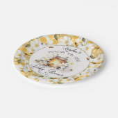 Mama to Bee Flowers and bijes Honey Baby shower Papieren Bordje (Gekanteld)