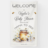 Mama to Bee Flowers and bijes Honey Baby shower Spandoek (Verticaal)