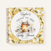 Mama to bee Flowers Honey Baby shower Guest Book Notitieboek (Voorkant)