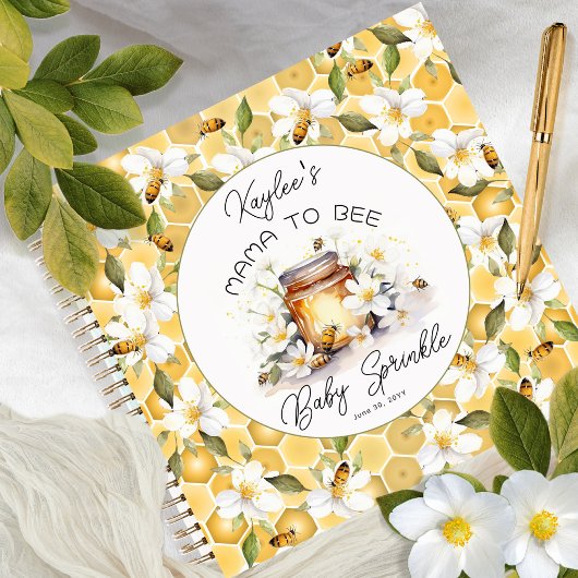 Mama to bee Flowers Honey Baby Sprinkle Guest Book Notitieboek