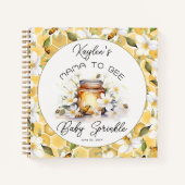 Mama to bee Flowers Honey Baby Sprinkle Guest Book Notitieboek (Voorkant)