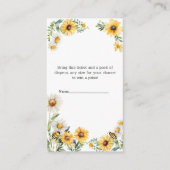 Mama to Bee Gele bloemen Hommel Luier Raffle Informatiekaartje (Voorkant)