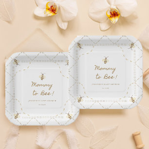 Mama To Bee Honey Baby shower Papieren Bordje