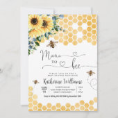 Mama To Bee Honey Bee Baby Borrel Kaart (Voorkant)