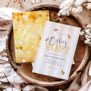 Mama to Bee Honey Neutral Baby shower Uitnodiging