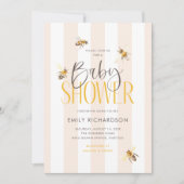 Mama to Bee Honey Neutral Baby shower Uitnodiging (Voorkant)