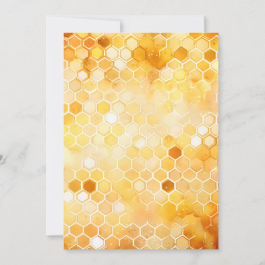 Mama to Bee Honey Neutral Baby shower Uitnodiging (Achterkant)