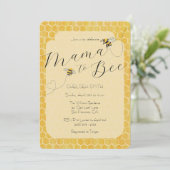 Mama to Bee Honeybee Baby Shower Kaart (Staand voorkant)