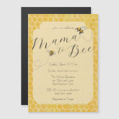 Mama to Bee Honeybee Baby Shower Magnetische Uitnodiging (Voorkant / Achterkant)