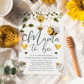 Mama To Bee Honeycomb Bumblebee Baby shower Kaart