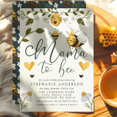Mama To Bee Honeycomb Bumblebee Baby shower Kaart