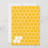 Mama to Bee Honeycomb Flowers Baby shower Kaart (Achterkant)