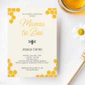Mama to Bee Modern Honeycomb Bumblebee Baby shower Kaart