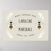 Mama to bee Neutral Baby shower Sign Poster (Voorkant)