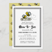 Mama to Bee Schattige White Daisy Baby shower Kaart (Voorkant / Achterkant)