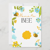 Mama to Bee Wildflower Baby shower Invitation Kaart (Achterkant)