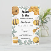 Mama to Bee Wildflower Baby shower Invitation Kaart (Staand voorkant)