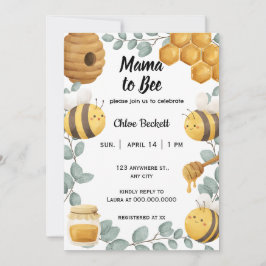 Mama to Bee Wildflower Baby shower Invitation Kaart