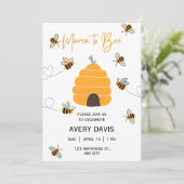 Mama to Bee Wildflower Baby shower Invitation Kaart (Staand voorkant)